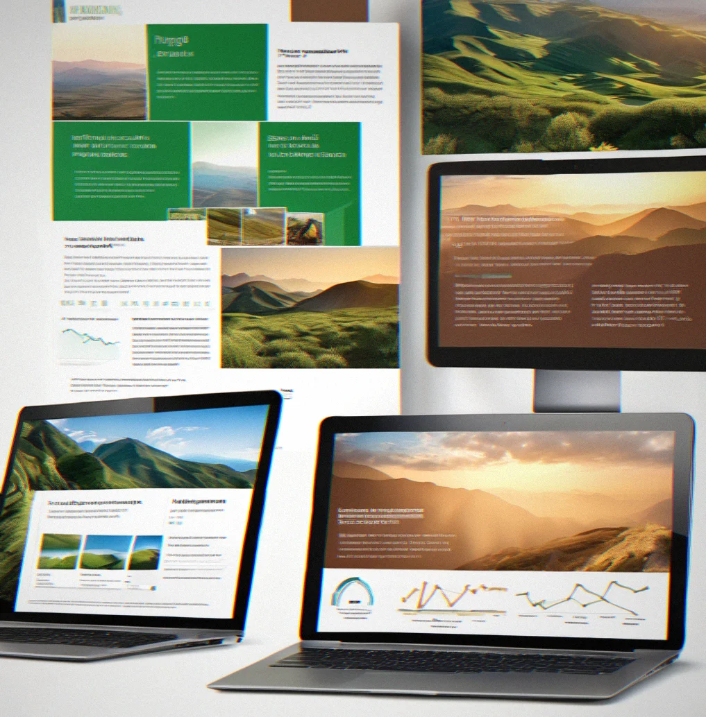 Investor presentation materials and financial projections displayed on laptop screen