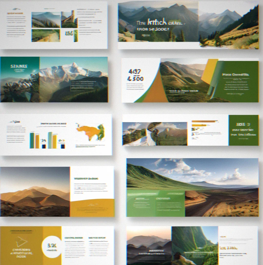 Pitch deck showing the same look throughout, your market position, growth numbers, and what sets you apart from competitors