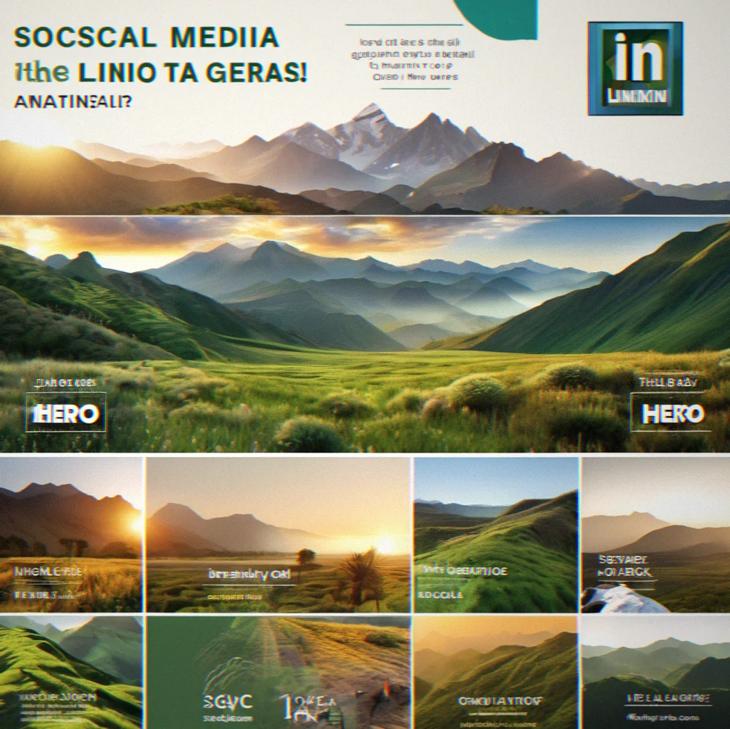 Social media graphics and a LinkedIn header that all feel like they came from the same place, telling the same story